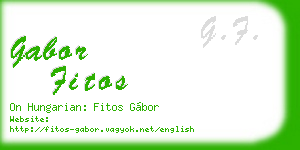 gabor fitos business card