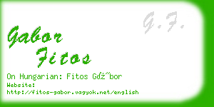 gabor fitos business card